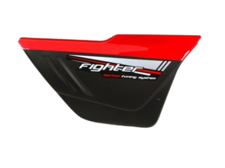 Carene - Capac lateral moped Fighter 2, culoare rosu/negru
