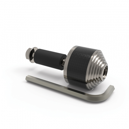 Suspensie Cadru - Capat de bara Oxford din aluminiu pentru ghidon negru/argintiu