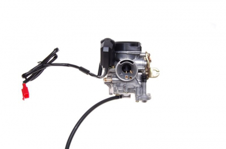 Carburator complet - Carburator 4T GY6 50cc, capac plastic la membrana, diametru clapeta 18mm