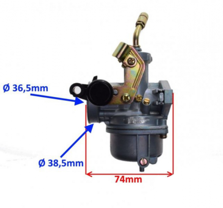 Carburator 4T Jet 90, soc cu cablu, diametrul membranei 18mm [2]