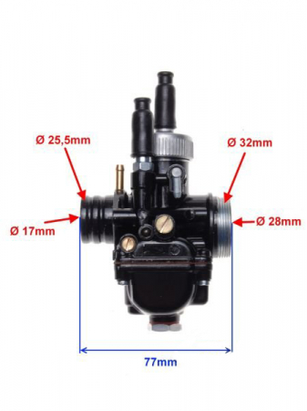Carburator 50-100cc 17,5 mm tip PHBG, diametrul clapetei 22mm [1]