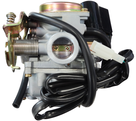 Carburetor Moretti GY6, 50cc 4T, t.18 mm, soc automat, capac metalic [4]