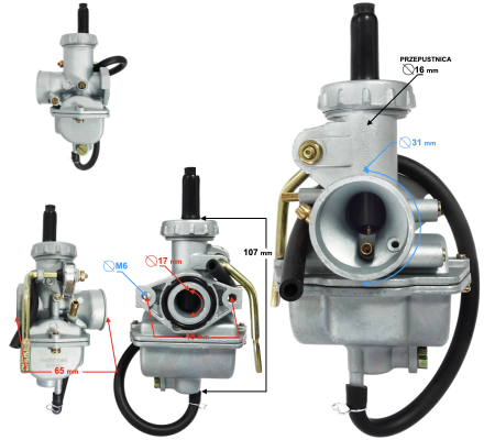 Carburator moped 50cc, 4T, atv, scuter [2]