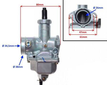 Carburator pz26, diametru amortizor 20mm [1]
