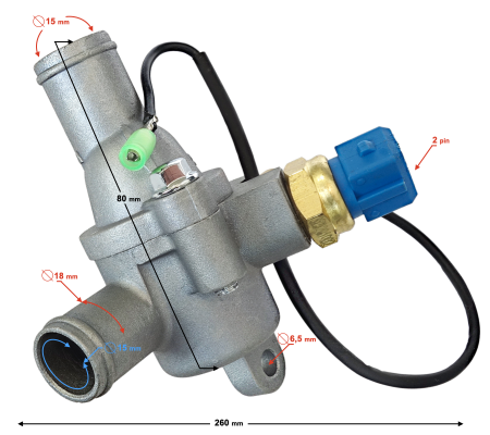 Carcasa Termostat si senzor temperatura, Barton Blade-R 125 [2]