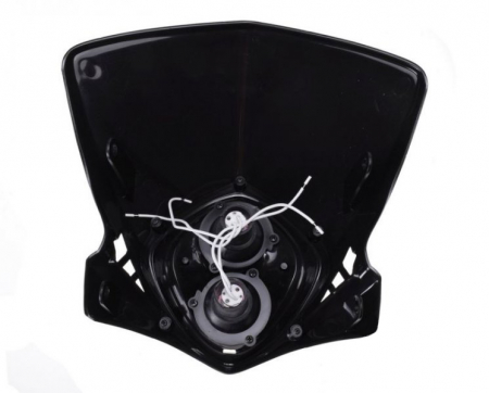 Carena cu far halogen vertical si prinderi moto, universal, culoare negru [2]