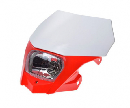 Carena + far - Carena + far, Enduro, culoare alb/rosu