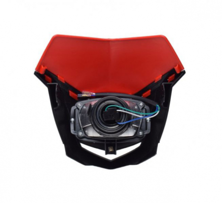 Carena + far, Enduro, culoare rosu [2]
