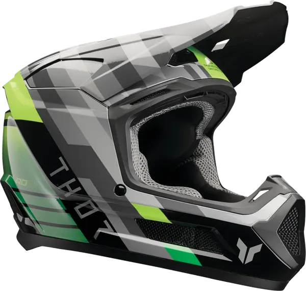  Casti - Casca copii ATV/Cross Thor Fleet Camber, culoare gri/verde, marime S