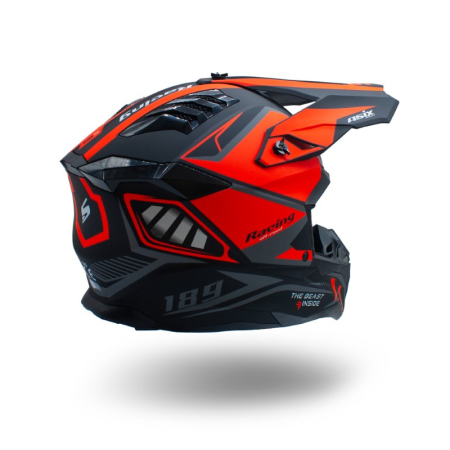 Casca motocross/atv Asix 189, culoare negru/portocaliu, marime XL [2]