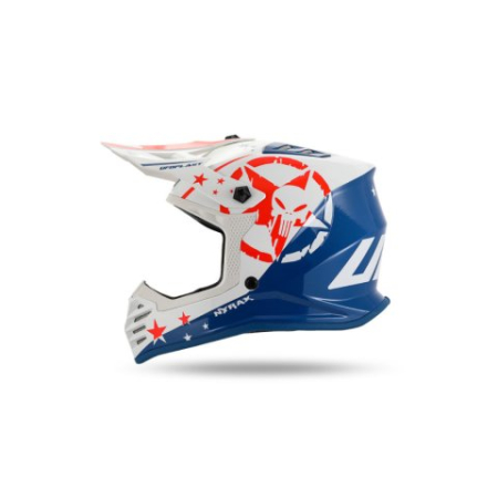 Casca copii motocross/enduro Ufo Plast Korey, albastru/alb/rosu, M [2]