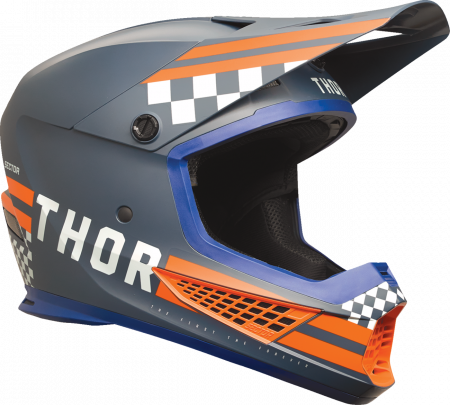 Casti - Casca cross/atv Thor Sector 2 Carve, culoare bleumarin/portocaliu, marime XL