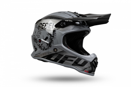 Casca cross/atv Ufo Intrepid Kids, culoare negru/argintiu, marime L [1]