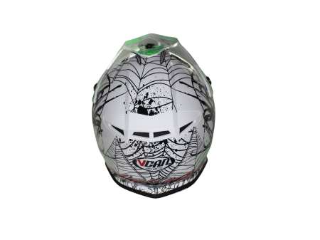 Casca cross/enduro adulti VCAN H325,alb/negru/verde,marime L [3]