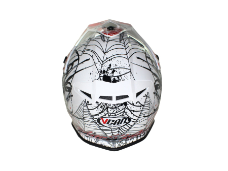 Casca cross/enduro adulti VCAN H325,alb/negru/rosu,marime M [3]