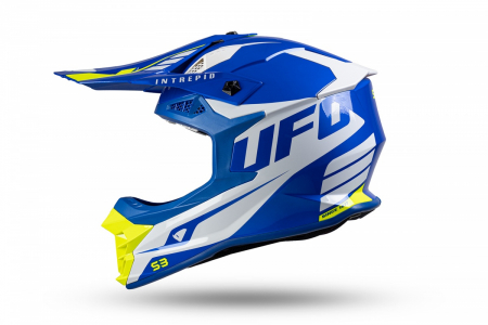 Casca enduro/ATV Ufo Intrepid, albastru/alb/galben neon , marimea M [6]