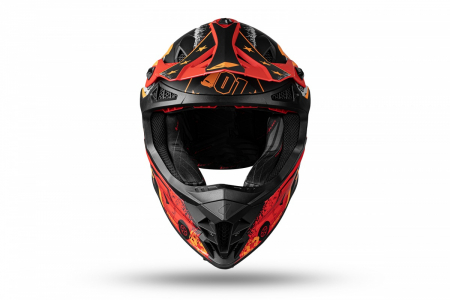 Casca enduro/ATV Ufo Intrepid, culoare negru/portocaliu/rosu mat, marimea M [5]