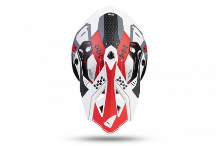 Casca enduro/ATV Ufo Intrepid, culoare negru/rosu/alb mat, marimea M [6]