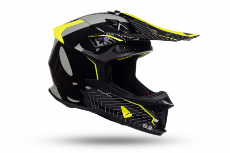 Casca enduro/ATV Ufo Intrepid, gri/negru/galben neon , marimea XL [1]