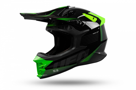 Casti - Casca enduro/ATV Ufo Intrepid, gri/negru/verde neon , marimea L