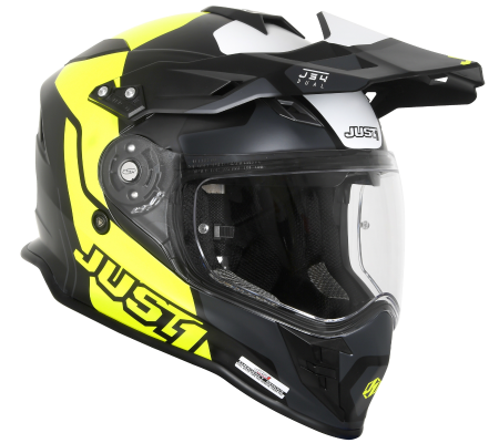 Casca moto/atv JUST1 J34 Pro Tour, culoare negru/galben, marime M(57-58cm) [1]