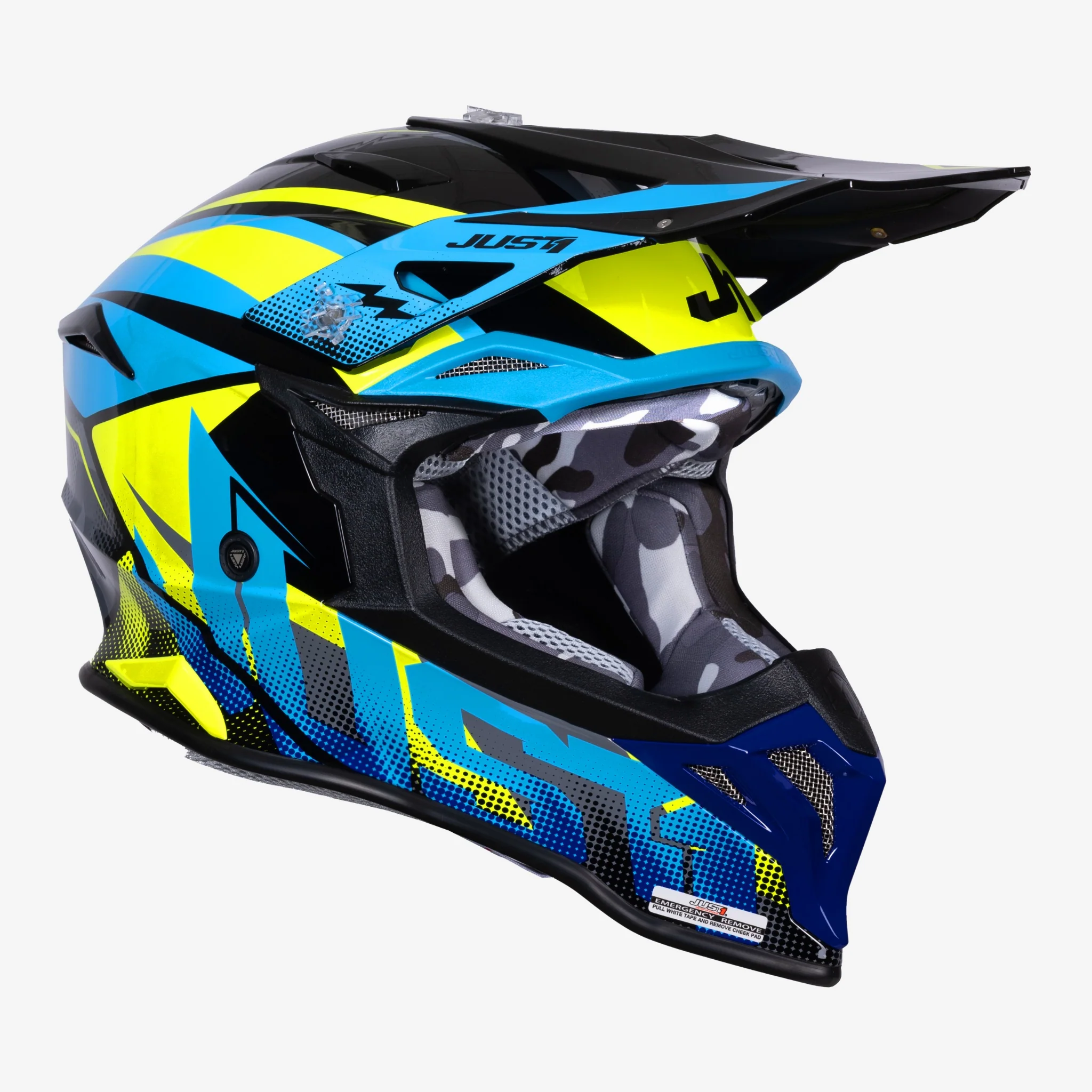 Casca moto/atv JUST1 J39, culoare albastru negru lucios, marime L [1]