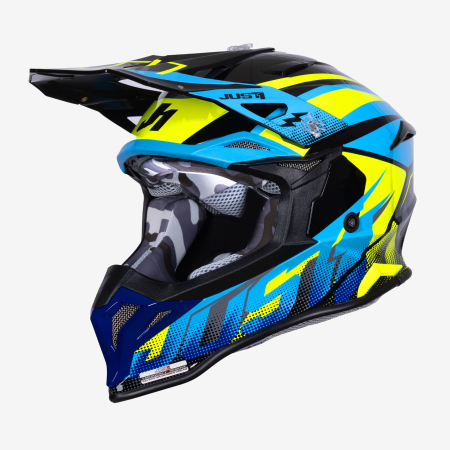 Casti - Casca moto/atv JUST1 J39, culoare albastru negru lucios, marime XL