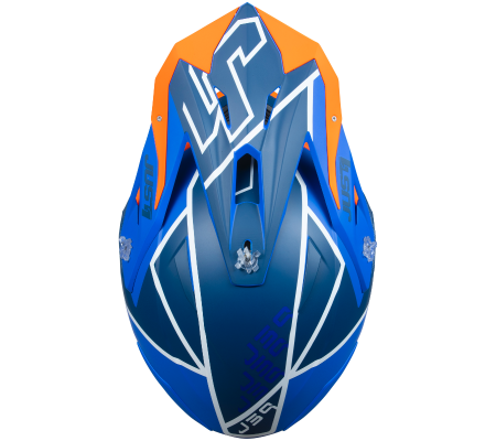 Casca moto/atv JUST1 J39 Thruster, culoare albastru/portocaliu, marime M [3]