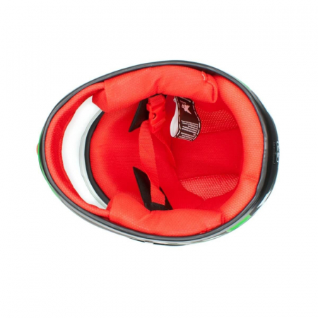 Casca moto copii integrala, marime YL, culoare negru/verde [8]