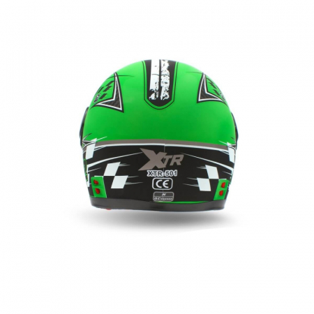 Casca moto copii integrala, marime YL, culoare negru/verde [2]