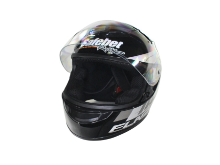 Casca moto integrala adulti, Safebet HF-123 Q245-S, culoare negru/argintiu, marime M [1]