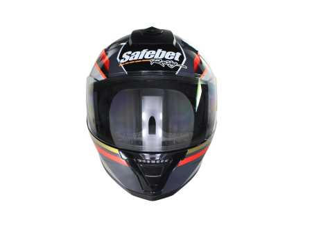 Casca moto integrala adulti, Safebet HF-123 Q250-L, culoare negru/portocaliu, marime S [4]