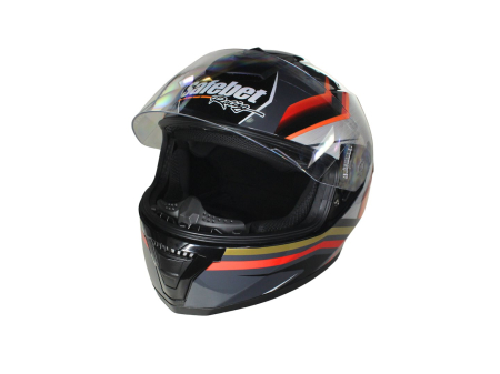 Casca moto integrala adulti, Safebet HF-123 Q250-L, culoare negru/portocaliu, marime M [1]