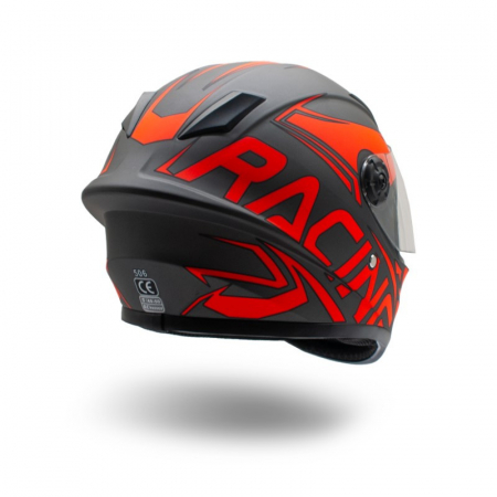 Casca moto integrala copii, XTR506, culoare negru/portocaliu, marime YL [4]