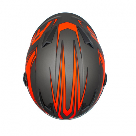 Casca moto integrala copii, XTR506, culoare negru/portocaliu, marime YS [7]