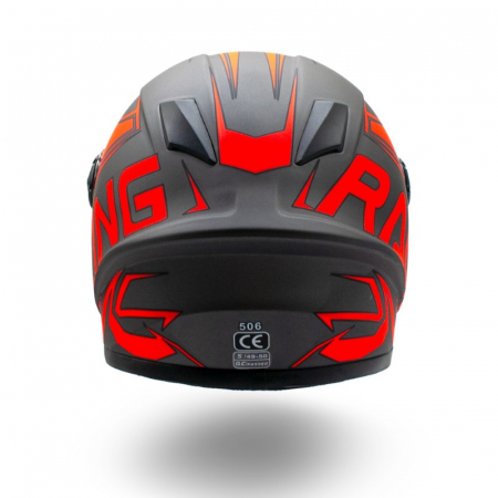 Casca moto integrala copii, XTR506, culoare negru/portocaliu, marime YL [5]