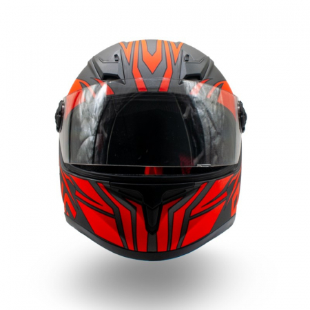 Casca moto integrala copii, XTR506, culoare negru/portocaliu, marime YL [2]