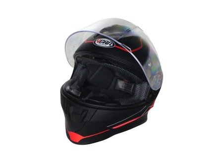 Casca moto,integrala,copii VCAN H151,negru/rosu,marime YL 51-52 JUNIOR [2]