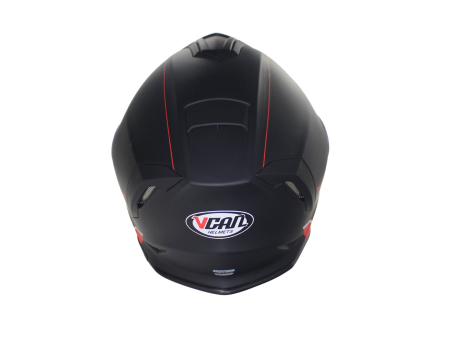 Casca moto,integrala,copii VCAN H151,negru/rosu,marime YL 51-52 JUNIOR [4]