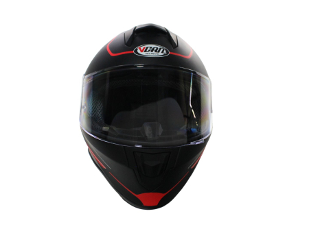 Casca moto,integrala,copii VCAN H151,negru rosu,marime YM 49-50 JUNIOR [1]
