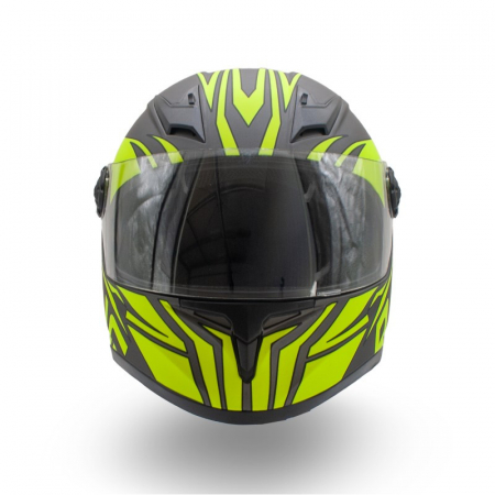 Casca moto integrala copii, XTR506, culoare negru/verde lime, marime YM [7]