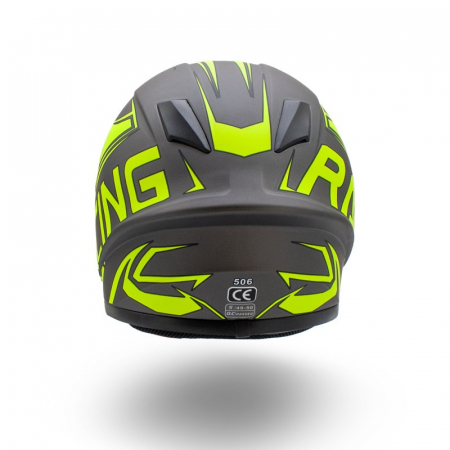 Casca moto integrala copii, XTR506, culoare negru/verde lime, marime YM [3]