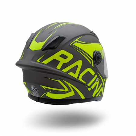Casca moto integrala copii, XTR506, culoare negru/verde lime, marime YM [4]
