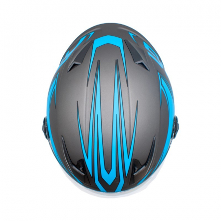 Casca moto integrala copii, XTR506, culoare negru/albastru, marime YS [9]