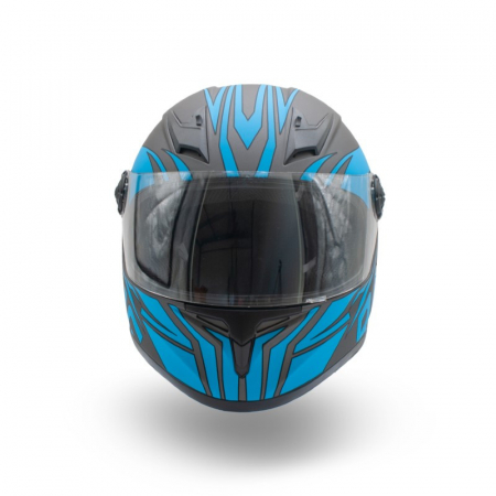 Casca moto integrala copii, XTR506, culoare negru/albastru, marime YS [7]