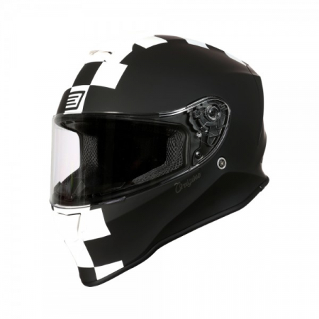 Echipamente - Casca moto integrala cu ochelari, Origine Contest, marime M, culoare alb/negru mat