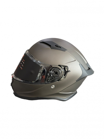 Echipamente - Casca moto integrala cu ochelari, Origine Force Solid, marime M, culaore titaniu mat, ECE22.06