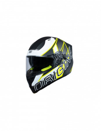 Echipament Strada - Casca moto integrala cu ochelari, Origine Strada Competition, culoare galben fluo/negru mat, marime L