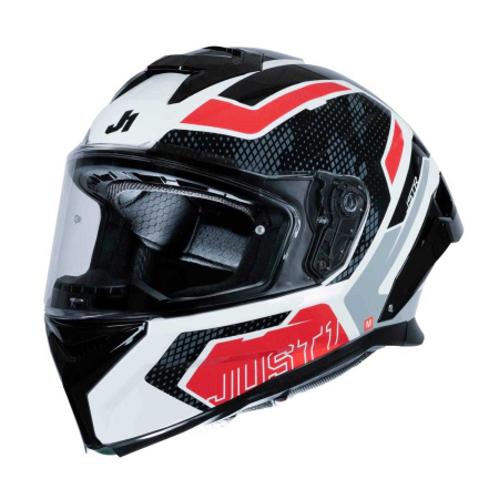 Echipamente - Casca moto integrala JUST1 J-STR UNION,rosu/alb lucios,marime XL