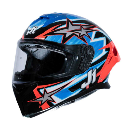 Echipamente - Casca moto integrala JUST1 J-STR ASTRO, rosu/negru/albastru,marime XL
